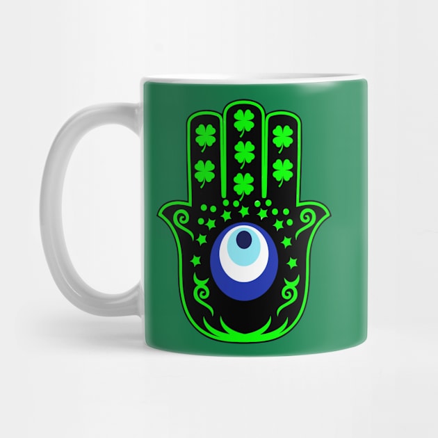 St Patricks day Hand of hamsa by livania